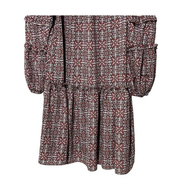 MAX STUDIO WOMENS SIZE MEDIUM FLORAL PRINT SHIFT MINI DRESS PINK WHITE NEW - Picture 7 of 11